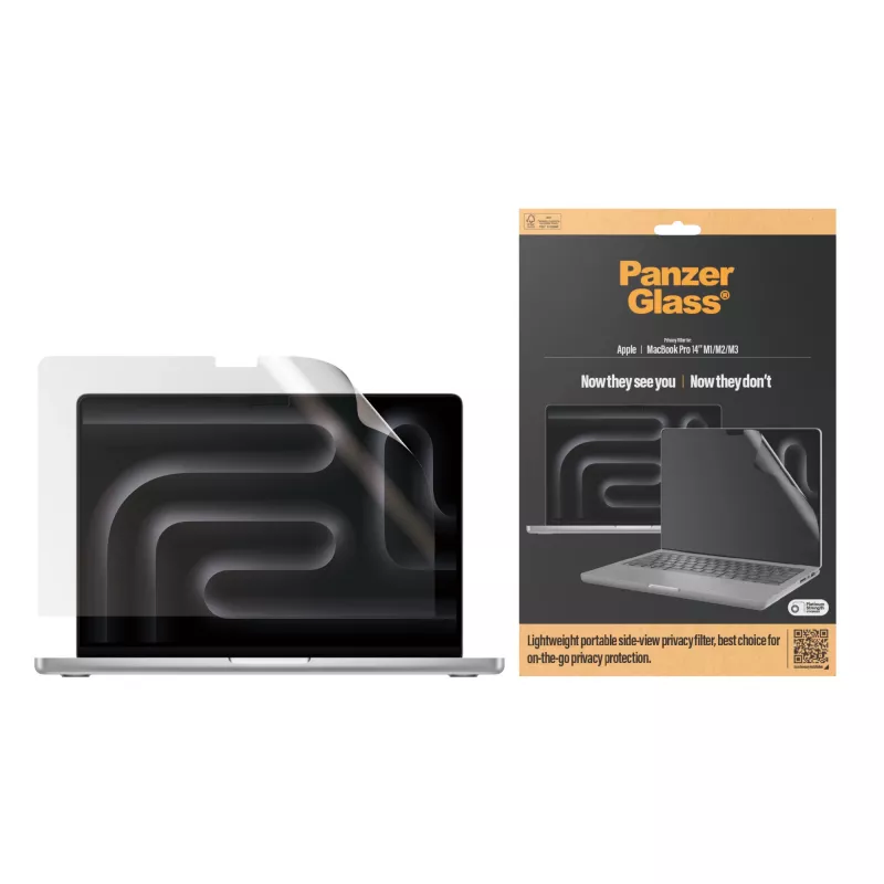 PanzerGlass DualPrivacy ekrano apsauga su CamSlider™ MacBook Pro 14 inch M1 M2 M3 M4