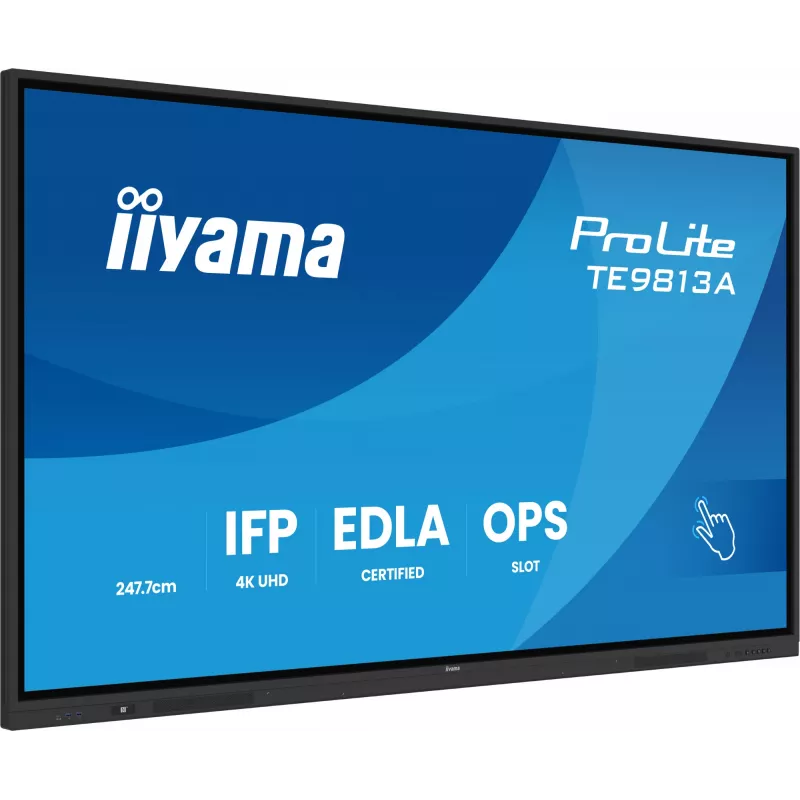 iiyama TE9813A-B1AG interaktyvus ekranas 97,5 colio 4K Ultra HD liečiamas Android
