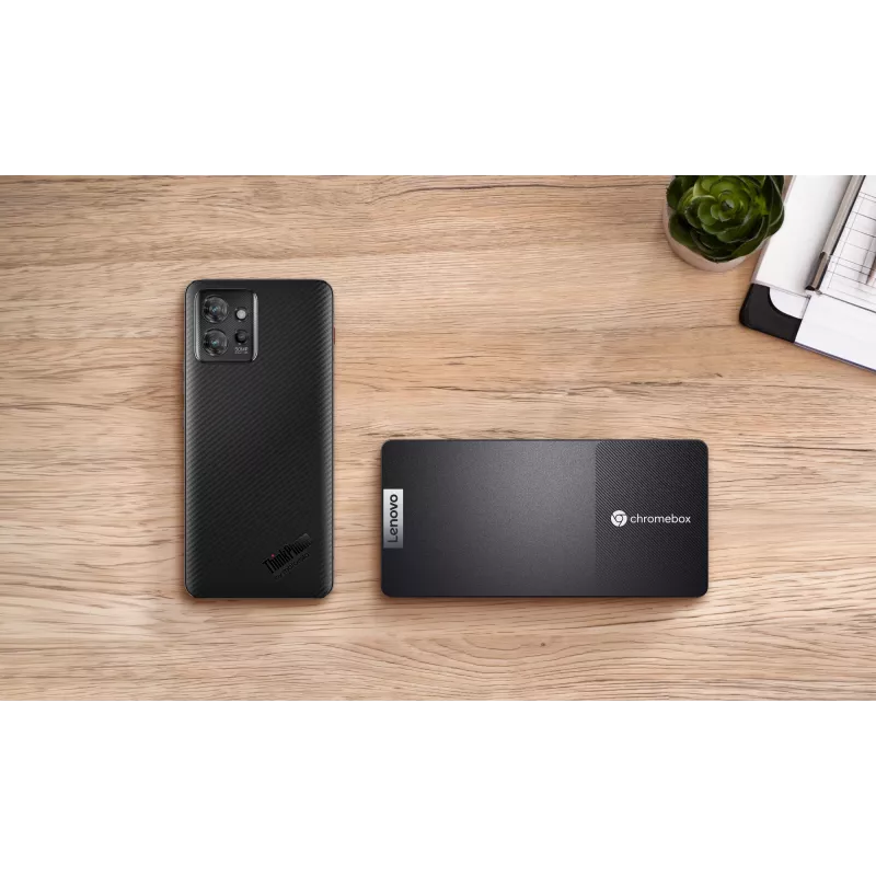 Mini kompiuteris Lenovo Chromebox Micro — Intel Celeron N4500, 1,1–2,8 GHz, 8 GB LPDDR4x, 32 GB eMMC, ChromeOS, Juoda