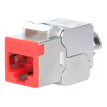 Tinklo lizdas Intellinet 791311 Keystone modulis plokščias raudonas RJ-45