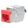 Tinklo lizdas Intellinet 791311 Keystone modulis plokščias raudonas RJ-45