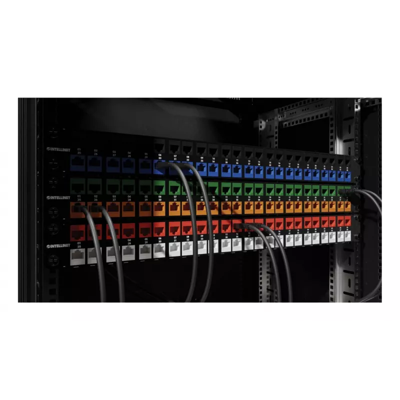 Tinklo lizdas Intellinet 791311 Keystone modulis plokščias raudonas RJ-45