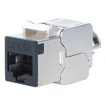 Intellinet 791298 Cat6a 10G ekranuotas bekontaktis kištukinis modulis, juodas