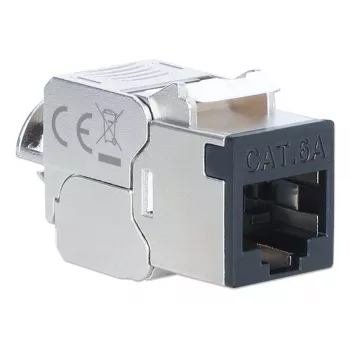 Intellinet 791298 Cat6a 10G ekranuotas bekontaktis kištukinis modulis, juodas