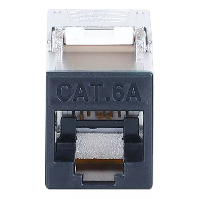 Intellinet 791298 Cat6a 10G ekranuotas bekontaktis kištukinis modulis, juodas