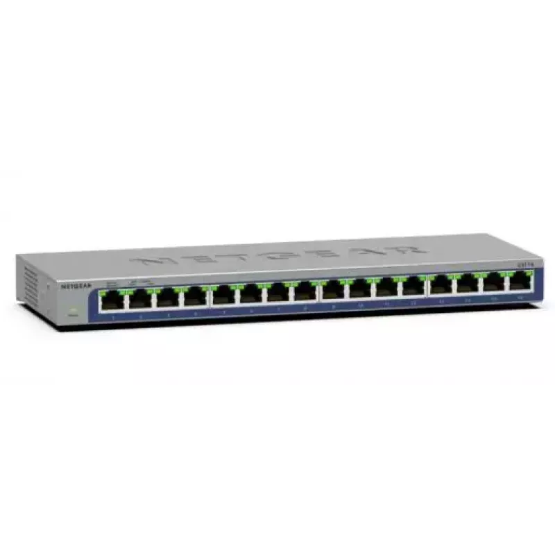 NETGEAR GS116 16 prievadų nevaldomas L2 Gigabit Ethernet (10/100/1000) jungiklis, juodas