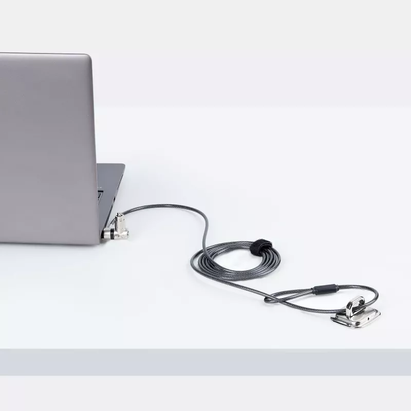 StarTech.com Universal Laptop Lock 6.6ft (2m) – rakinama apsauginė kabelio spyna nešiojamiesiems kompiuteriams, suderinama su Noble Wedge/Nano/K-Slot