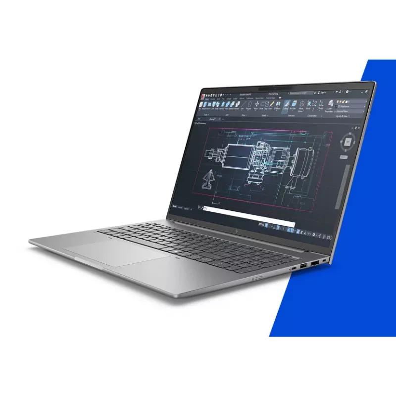 HP ZBook 8 G1i nešiojamasis kompiuteris, 16 colių, Intel Core Ultra 7 255H, 32GB DDR5, 1TB SSD, NVIDIA RTX 500 Ada, Windows 11 Pro, Meteor Silver