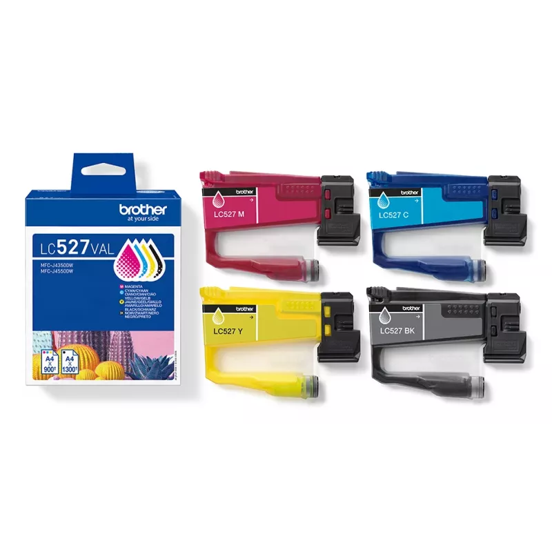 Rašalo kasečių rinkinys Brother LC527VAL CMYK – 1×1300, 3×900 puslapių