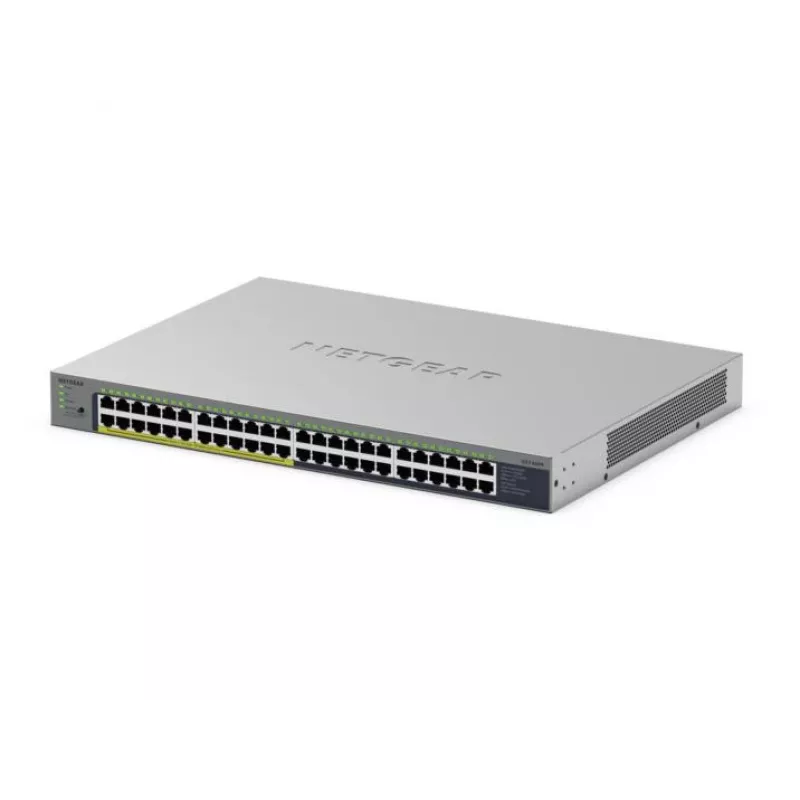 NETGEAR GS748PP 48 prievadų nevaldomas Gigabit Ethernet (10/100/1000) PoE+ komutatorius, pilkas
