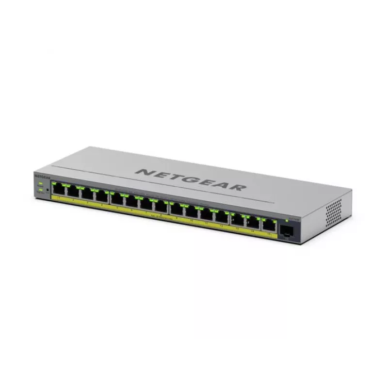 NETGEAR GS116EP valdomas L2/L3 Gigabit Ethernet (10/100/1000) Power over Ethernet (PoE) jungiklis pilkas