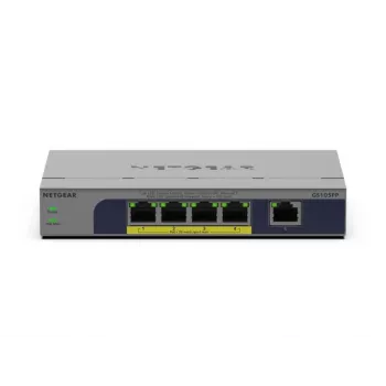 NETGEAR GS105PP nevaldomas Gigabit Ethernet (10/100/1000) Power over Ethernet (PoE) komutatorius, darbalaukio/sieninio montavimo, pilka