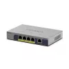 NETGEAR GS105PP nevaldomas Gigabit Ethernet (10/100/1000) Power over Ethernet (PoE) komutatorius, darbalaukio/sieninio montavimo, pilka