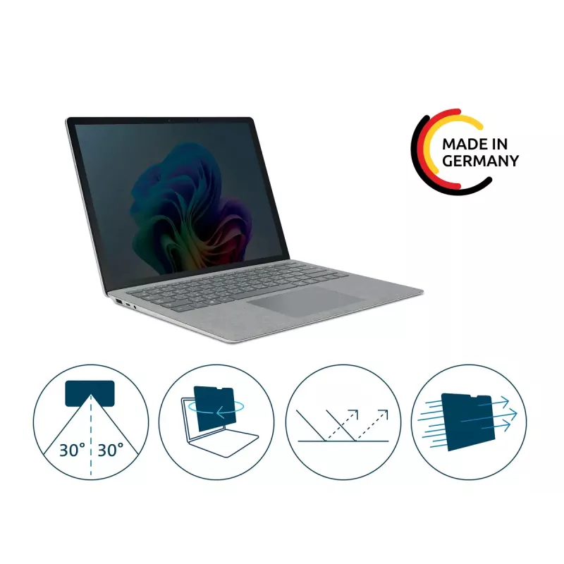 Kensington privatumo filtro ekranas 2 krypčių nuimamas, skirtas Surface Laptop Go 1/2/3