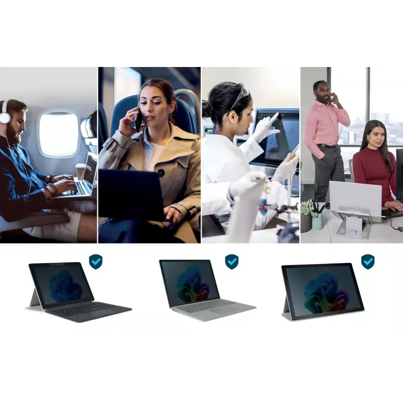 Kensington privatumo filtro ekranas 2 krypčių nuimamas, skirtas Surface Laptop Go 1/2/3