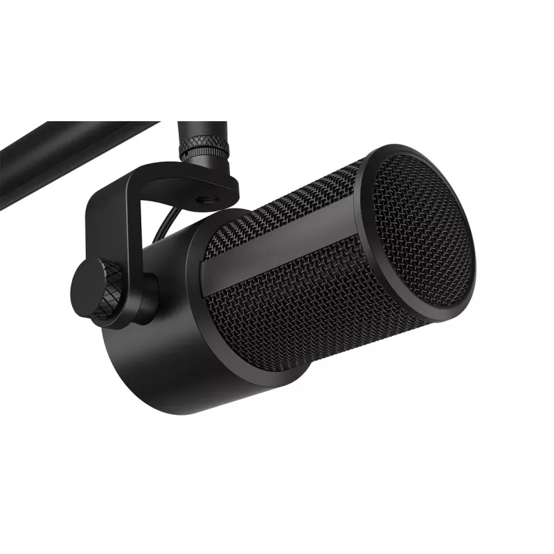 Stalinis mikrofonas ENDORFY Solum Studio – USB laidinis, 24 bitai / 96 kHz, 20–20000 Hz, reguliuojamas stovo laikiklis, lietiminiai valdikliai, ausinių išėjimas, juodas