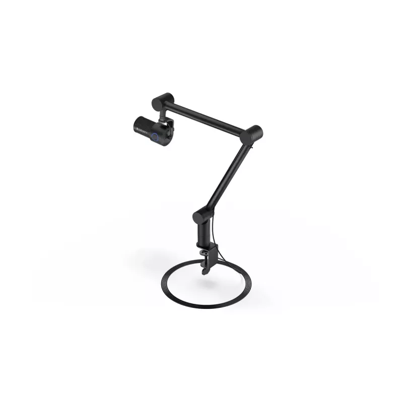 Stalinis mikrofonas ENDORFY Solum Studio – USB laidinis, 24 bitai / 96 kHz, 20–20000 Hz, reguliuojamas stovo laikiklis, lietiminiai valdikliai, ausinių išėjimas, juodas