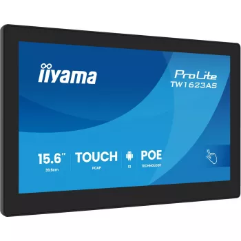 iiyama TW1623AS-B3P 39,6 cm (15,6 col.) Full HD LED liečiamasis monitorius su Android 13, juodas