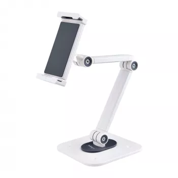 StarTech.com reguliuojamas planšetinio kompiuterio stovas – tvirtinamas prie stalo ar sienos – talpa 1 kg – ergonomiškas universalus planšetės laikiklis su pasukimu ir sukimu