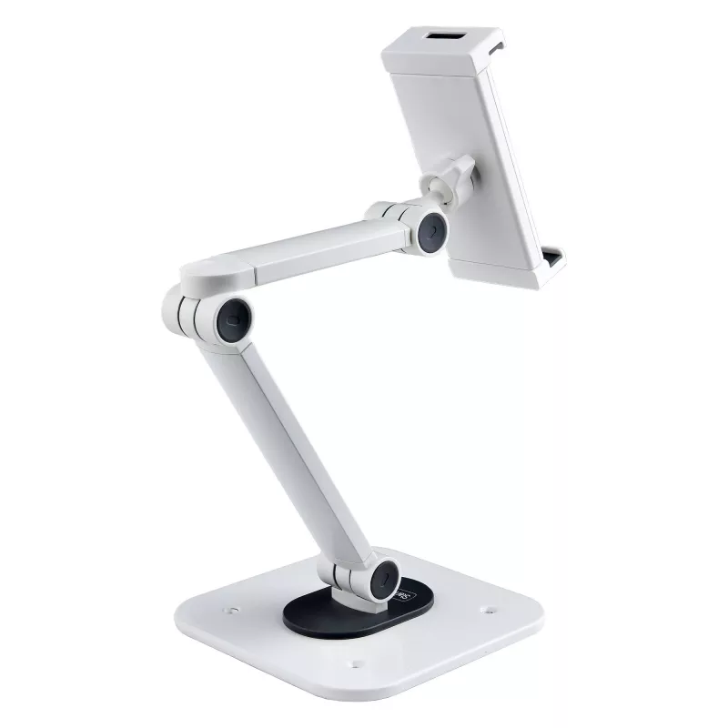 StarTech.com reguliuojamas planšetinio kompiuterio stovas – tvirtinamas prie stalo ar sienos – talpa 1 kg – ergonomiškas universalus planšetės laikiklis su pasukimu ir sukimu