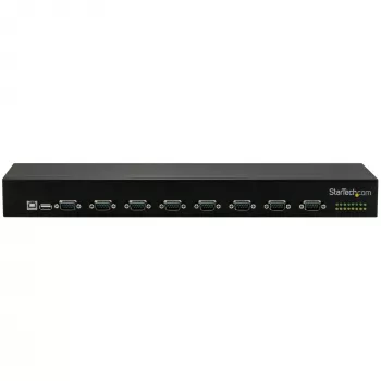 StarTech.com 8 prievadų USB į RS232 adapterio stotelė, USB 2.0, juoda, aliuminis, 36 W, 100-240 V