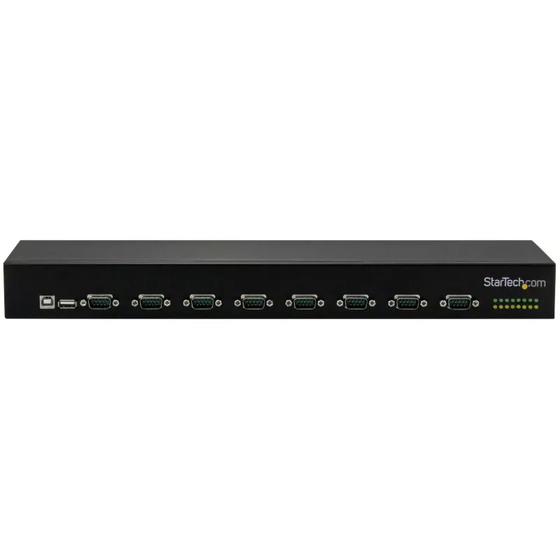 StarTech.com 8 prievadų USB į RS232 adapterio stotelė, USB 2.0, juoda, aliuminis, 36 W, 100-240 V