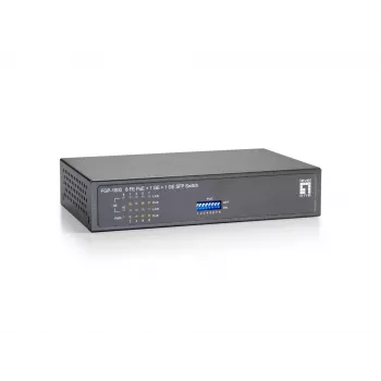 LevelOne 10-Port Fast Ethernet PoE Switch, 1x Gigabit RJ45, 1x Gigabit SFP, 8 PoE išėjimai, 120W