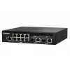 QNAP QSW-M2108R-2C valdomasis L2 komutatorius, 8 x 2,5GbE + 2 x 10GbE SFP+/RJ-45 kombinuoti prievadai, pusinio pločio, montuojamas spintoje