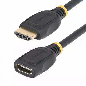 StarTech.com 18in (0.5m) HDMI 2.0 ilginimo laidas, didelės spartos HDMI prievado apsaugos laidas, 4K 60Hz, HDMI kištukas į lizdą adapteris, M/F