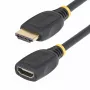 StarTech.com 3,3 pėdų (1 m) HDMI 2.0 ilginimo laidas, didelės spartos HDMI prievado apsaugos laidas, 4K 60Hz, HDMI vyriškas į moterišką ilginimo adapteris, HDMI ilginimo laidas, V/M