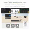 StarTech.com USB-C kelių monitorių adapteris, du 4K 60Hz + 4K 30Hz HDMI ir DisplayPort, 4 prievadų USB šakotuvas, 100W PD perdavimas, GbE, SD/MicroSD kortelių skaitytuvai
