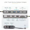 StarTech.com USB-C kelių monitorių adapteris, du 4K 60Hz + 4K 30Hz HDMI ir DisplayPort, 4 prievadų USB šakotuvas, 100W PD perdavimas, GbE, SD/MicroSD kortelių skaitytuvai