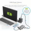 StarTech.com USB-C kelių monitorių adapteris, du 4K 60Hz + 4K 30Hz HDMI ir DisplayPort, 4 prievadų USB šakotuvas, 100W PD perdavimas, GbE, SD/MicroSD kortelių skaitytuvai