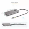 StarTech.com USB-C kelių monitorių adapteris, du 4K 60Hz + 4K 30Hz HDMI ir DisplayPort, 4 prievadų USB šakotuvas, 100W PD perdavimas, GbE, SD/MicroSD kortelių skaitytuvai