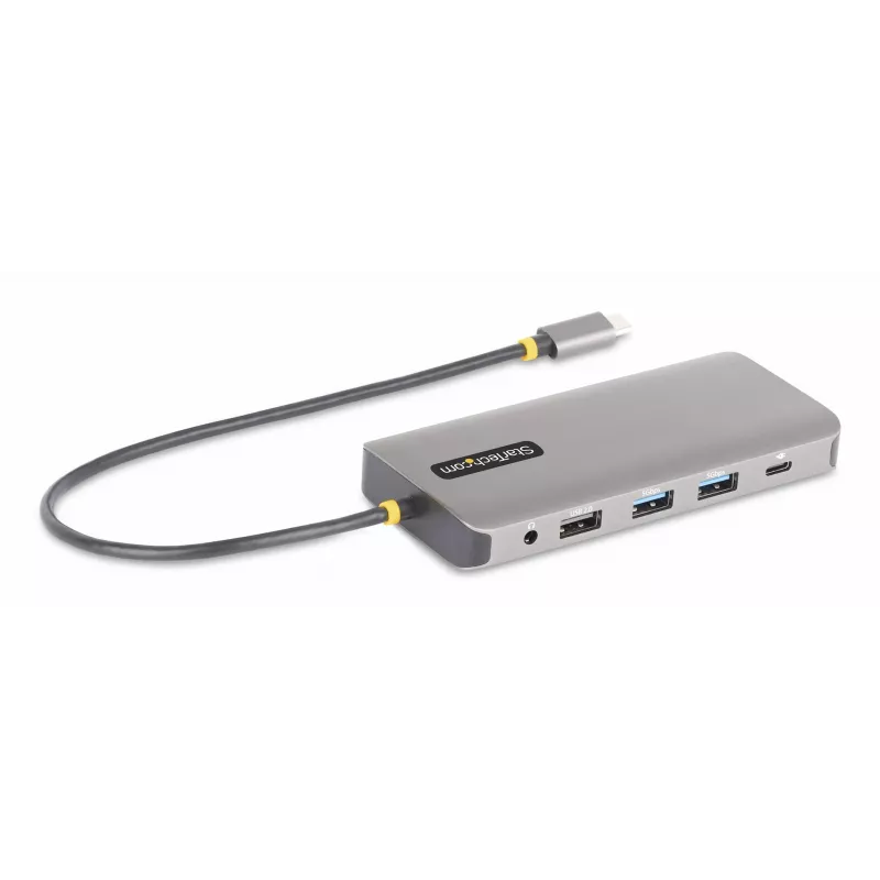 StarTech.com USB-C kelių monitorių adapteris, du 4K 60Hz + 4K 30Hz HDMI ir DisplayPort, 4 prievadų USB šakotuvas, 100W PD perdavimas, GbE, SD/MicroSD kortelių skaitytuvai