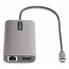 StarTech.com USB-C kelių monitorių adapteris, du 4K 60Hz + 4K 30Hz HDMI ir DisplayPort, 4 prievadų USB šakotuvas, 100W PD perdavimas, GbE, SD/MicroSD kortelių skaitytuvai