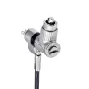 StarTech.com 3-in-1 Universal Laptop Lock 6.6ft (2m) – universalus nešiojamojo kompiuterio užraktas su pagrindiniu raktu