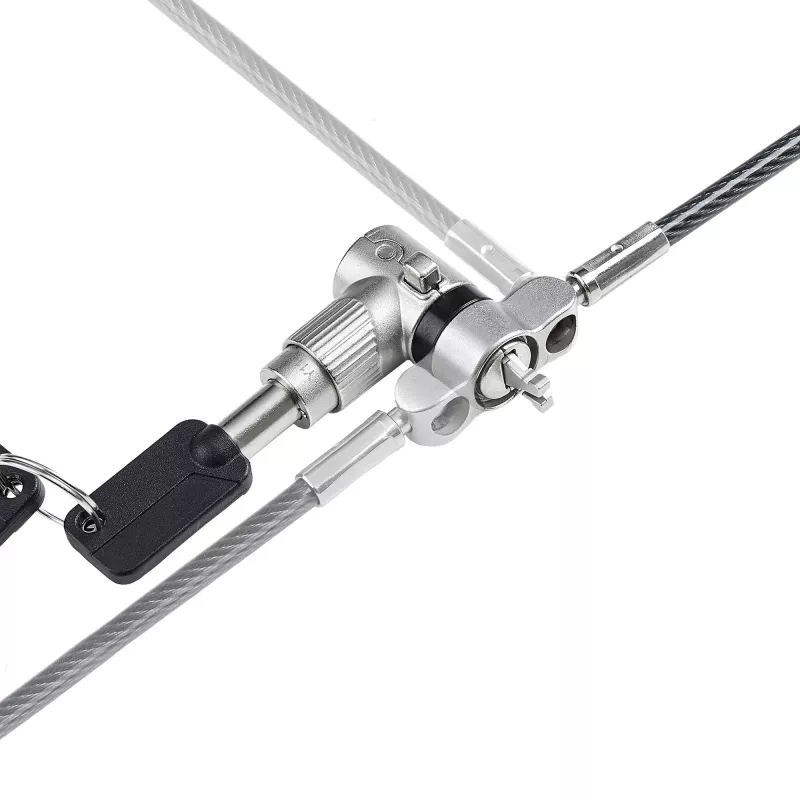 StarTech.com 3-in-1 Universal Laptop Lock 6.6ft (2m) – universalus nešiojamojo kompiuterio užraktas su pagrindiniu raktu
