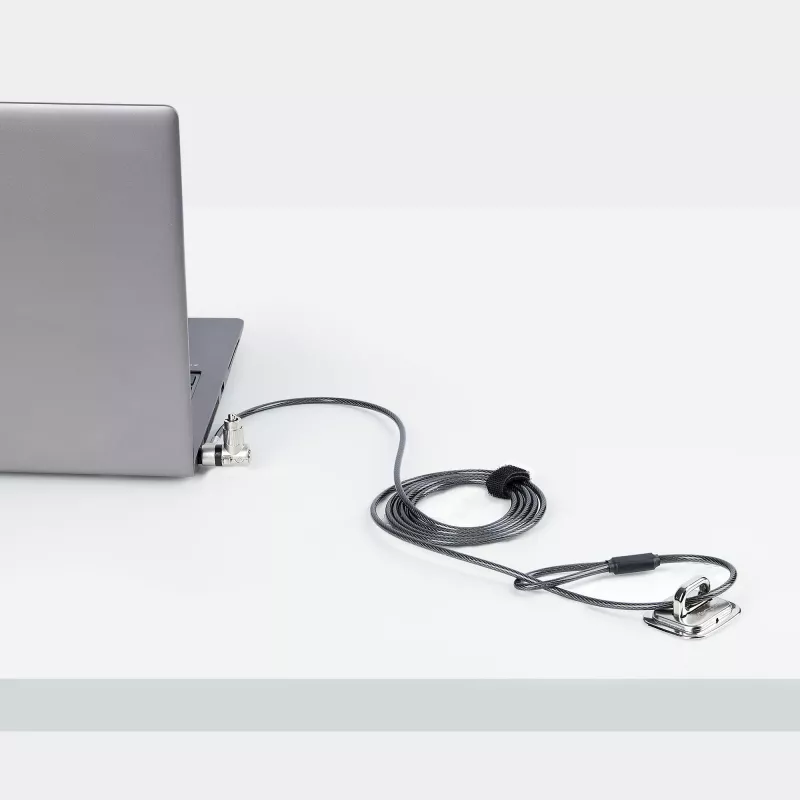 StarTech.com 3-in-1 Universal Laptop Lock 6.6ft (2m) – universalus nešiojamojo kompiuterio užraktas su pagrindiniu raktu