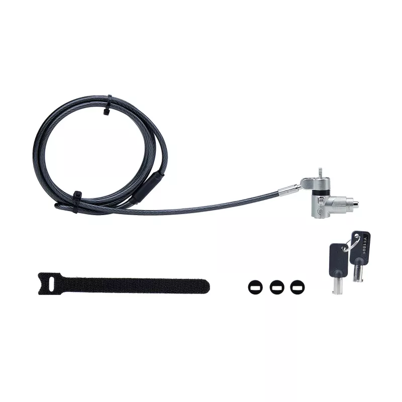 StarTech.com 3-in-1 Universal Laptop Lock 6.6ft (2m) – universalus nešiojamojo kompiuterio užraktas su pagrindiniu raktu
