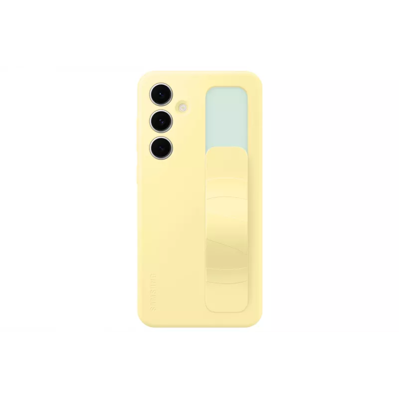 Dėklas Samsung Galaxy S24 FE Monochromatic Yellow su stalinio stovo funkcija