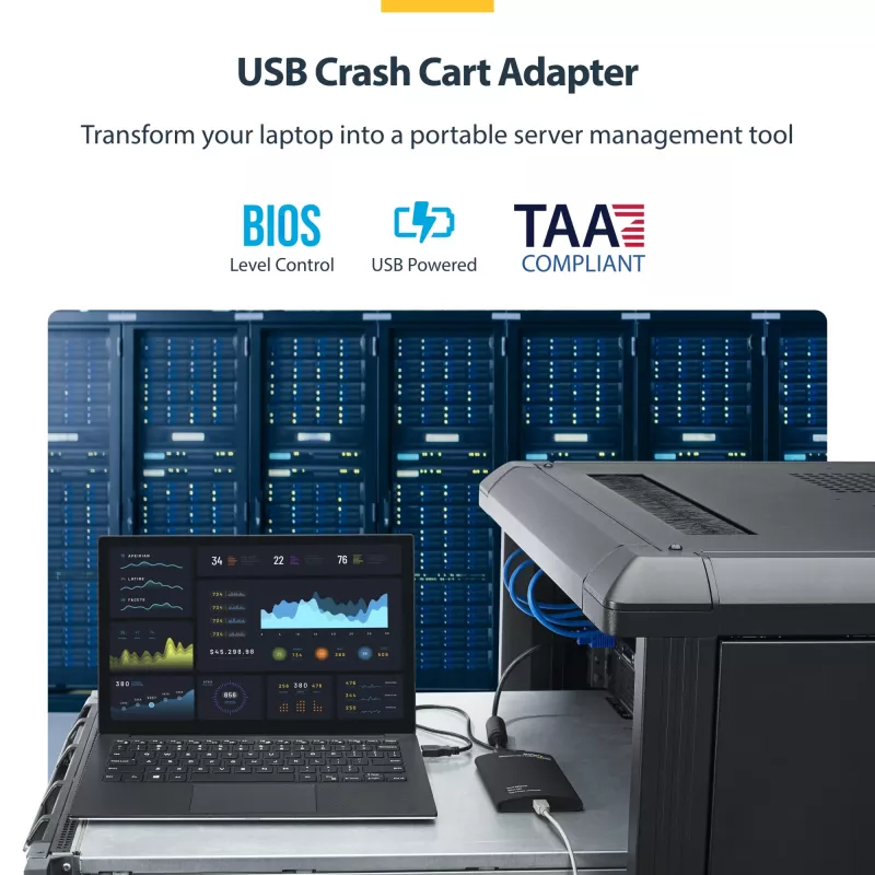 StarTech.com KVM Console į USB 2.0 nešiojamas avarinės prieigos adapteris