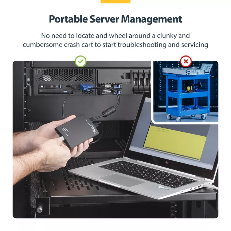 StarTech.com KVM Console į USB 2.0 nešiojamas avarinės prieigos adapteris