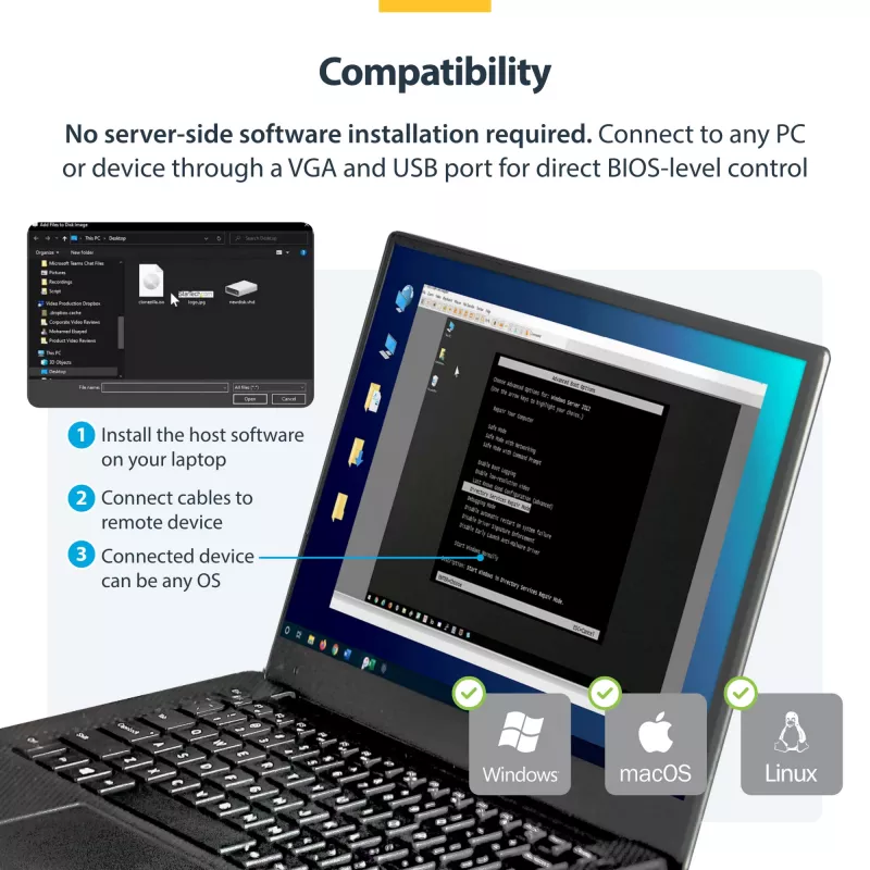 StarTech.com KVM Console į USB 2.0 nešiojamas avarinės prieigos adapteris