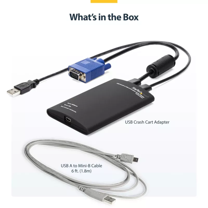 StarTech.com KVM Console į USB 2.0 nešiojamas avarinės prieigos adapteris