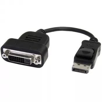 StarTech.com DP2DVIS – Aktyvus DisplayPort į DVI-D adapteris / vaizdo keitiklis 1080p, DP 1.2 į DVI monitoriaus kabelio adapteris, su fiksavimo DisplayPort jungtimi