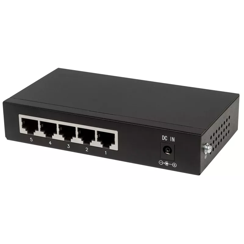 Intellinet 5 prievadų Gigabit Ethernet PoE+ jungiklis, 4 PSE prievadai, IEEE 802.3at/af, 60 W, stalinis