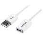 StarTech.com 3m baltas USB 2.0 ilginimo kabelis A-A – kištukas / lizdas