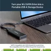 StarTech.com SM21BMU31C3 M.2 SATA SSD išorinis korpusas su USB 3.1 (10Gbps) ir USB-C laidu
