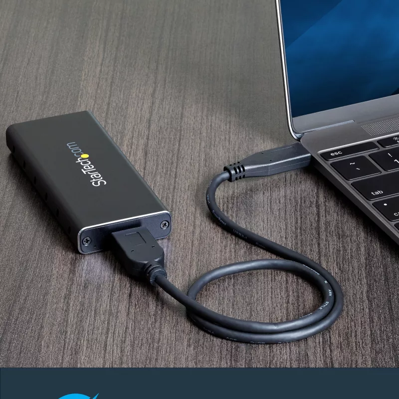 StarTech.com SM21BMU31C3 M.2 SATA SSD išorinis korpusas su USB 3.1 (10Gbps) ir USB-C laidu